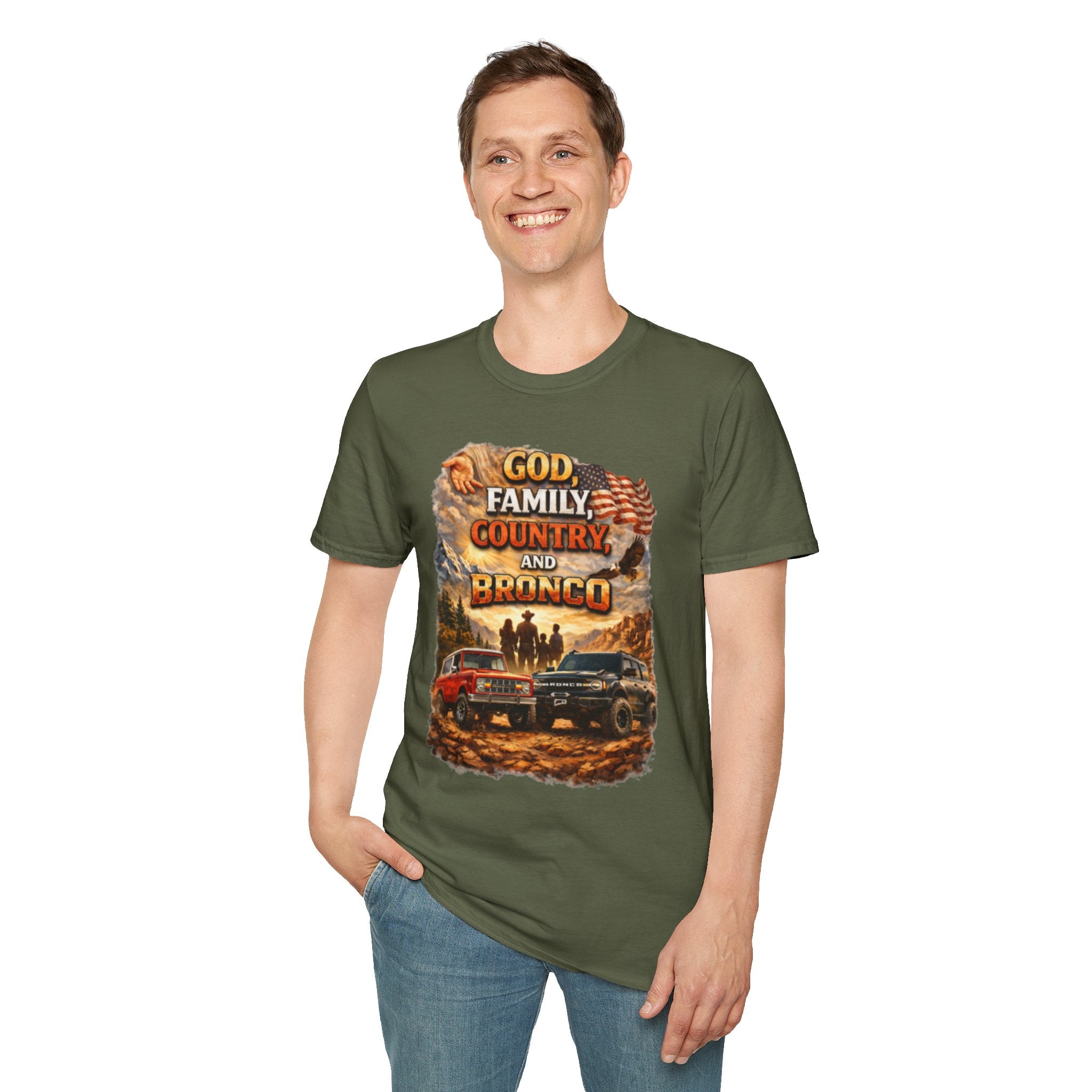 God, Family, Country & Ford Bronco Tee – Bronco Heritage & Adventure Lifestyle Shirt