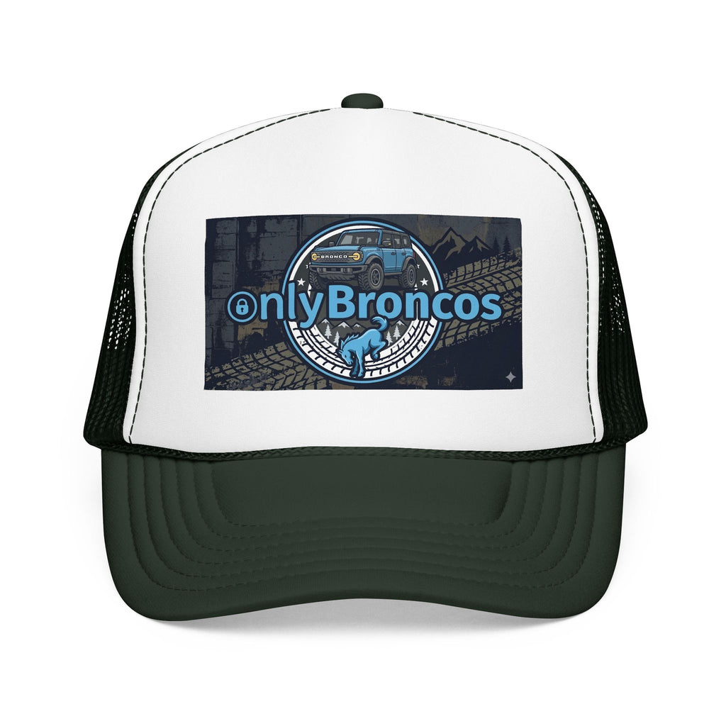 Only Broncos Foam Trucker Hat – 6G Bronco & Bucking Bronco Logo Retro Off-Road Cap