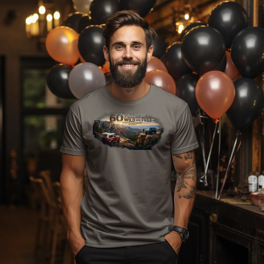 Bronco 60th Anniversary “Wild & Free” Tee — OG + 6G Mountain Tribute