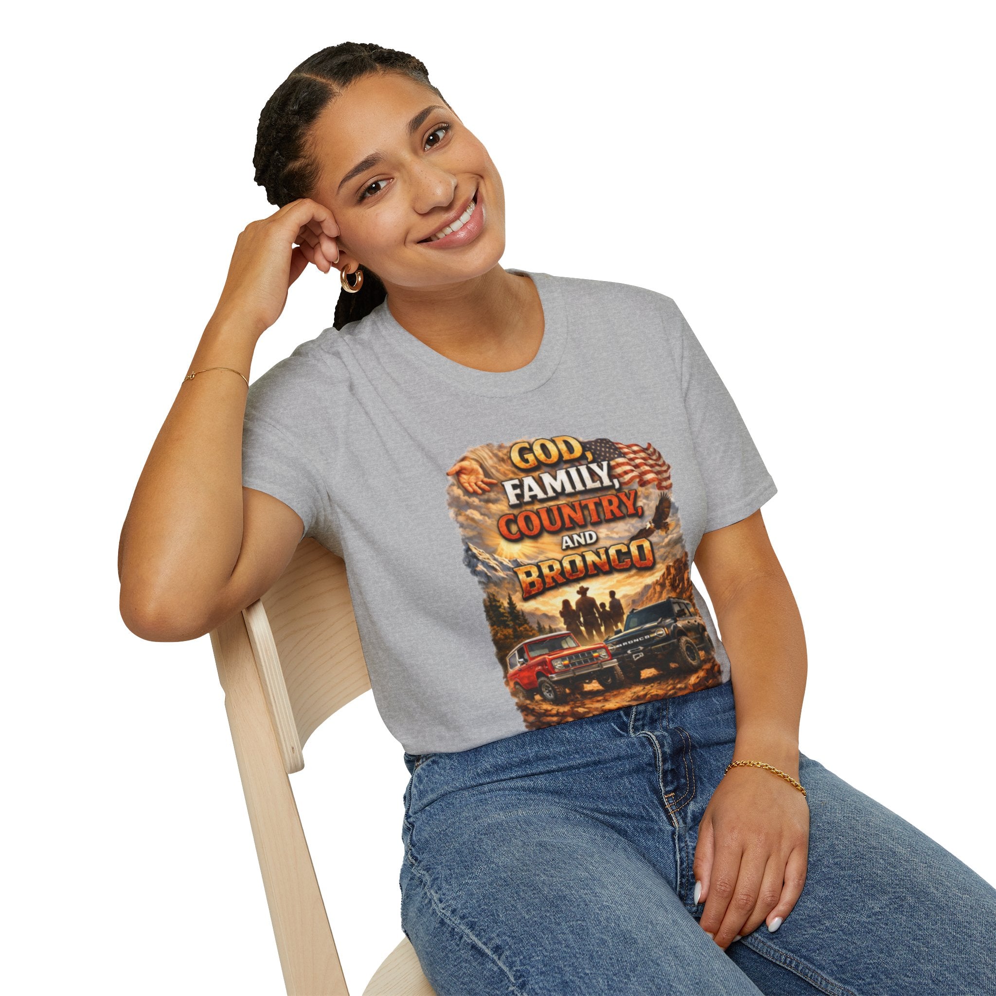 God, Family, Country & Ford Bronco Tee – Bronco Heritage & Adventure Lifestyle Shirt