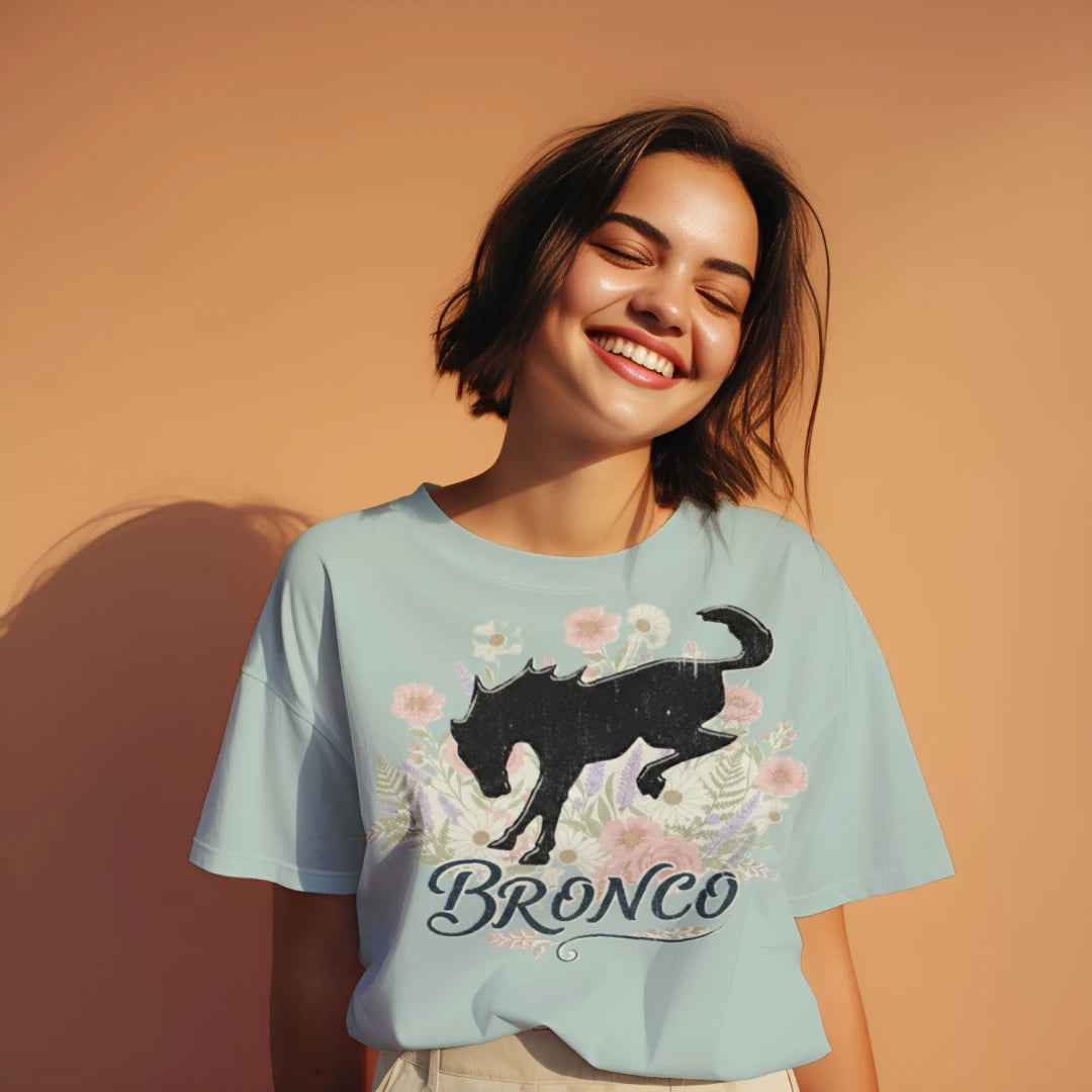 Women’s Wildflower Bronco Crop Tee | Bucking Heritage Edition (Free Spirit Series) T-Shirt