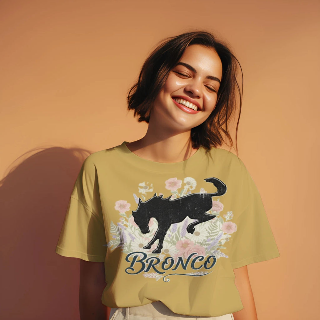 Women’s Wildflower Bronco Crop Tee | Bucking Heritage Edition (Free Spirit Series) T-Shirt
