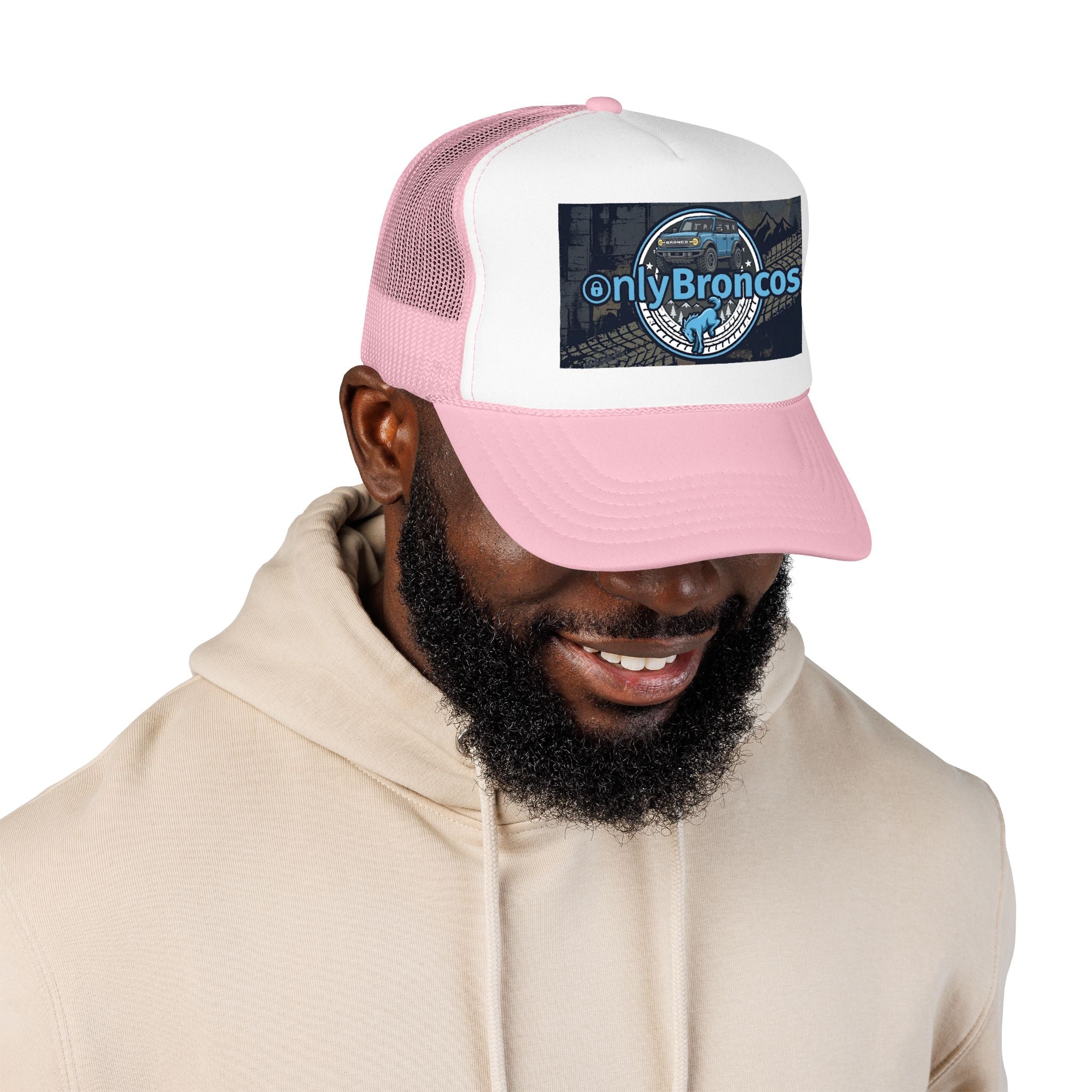 Only Broncos Foam Trucker Hat – 6G Bronco & Bucking Bronco Logo Retro Off-Road Cap