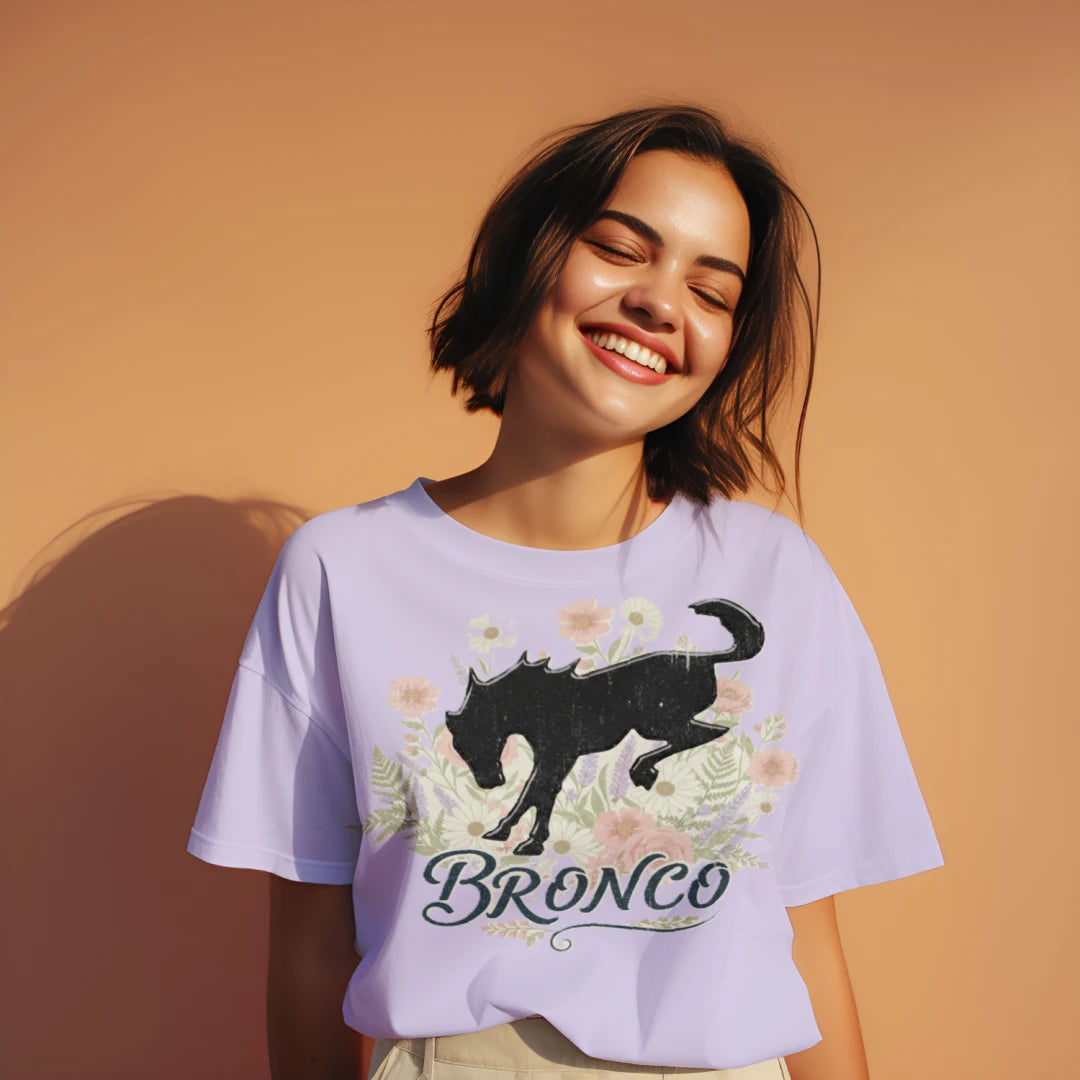 Women’s Wildflower Bronco Crop Tee | Bucking Heritage Edition (Free Spirit Series) T-Shirt