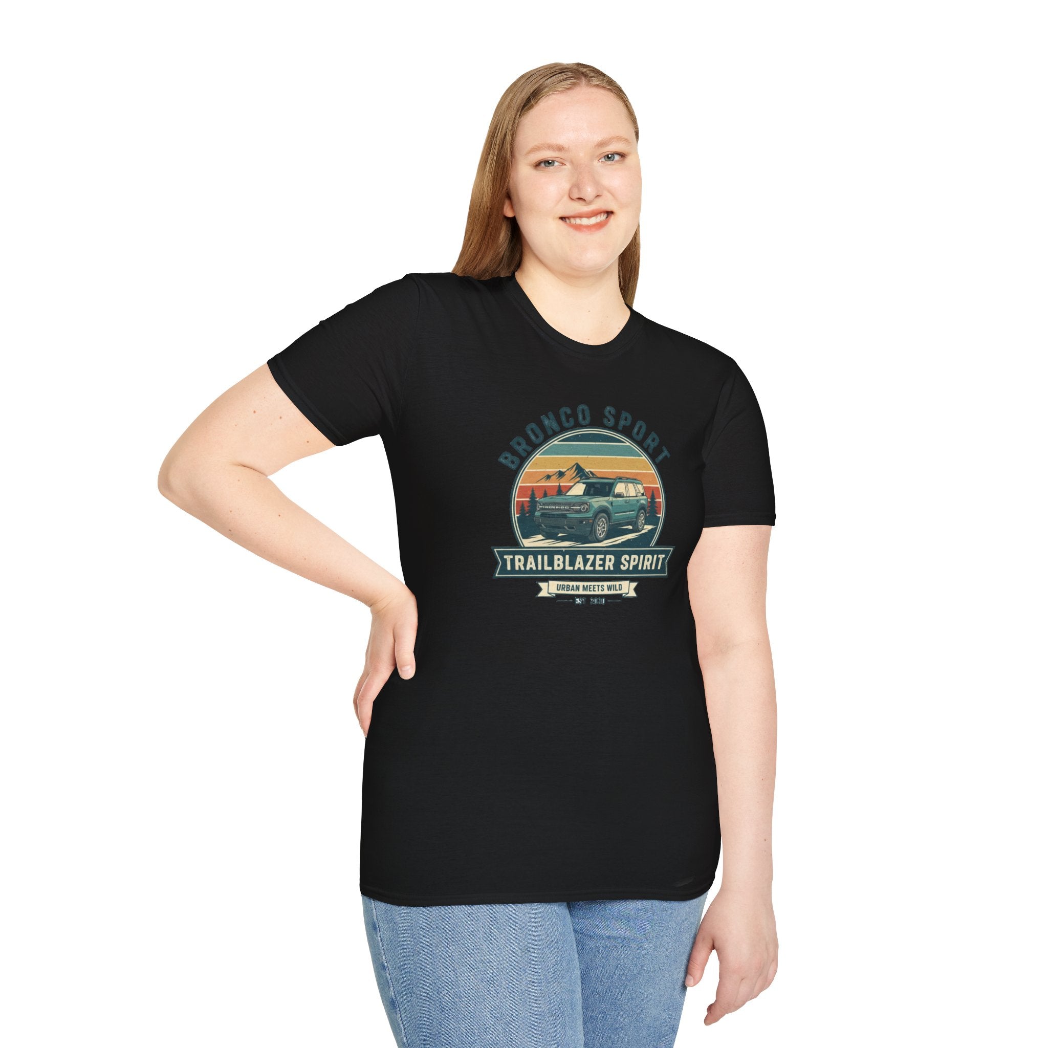 "Urban Meets Wild" Bronco Sport Women's T-Shirt | Trailblazer Spirit Softstyle Tee