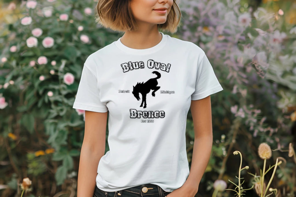 “Blue Oval Legacy” Bronco Performance Tee – Est. 1966 Detroit Edition wicking tee