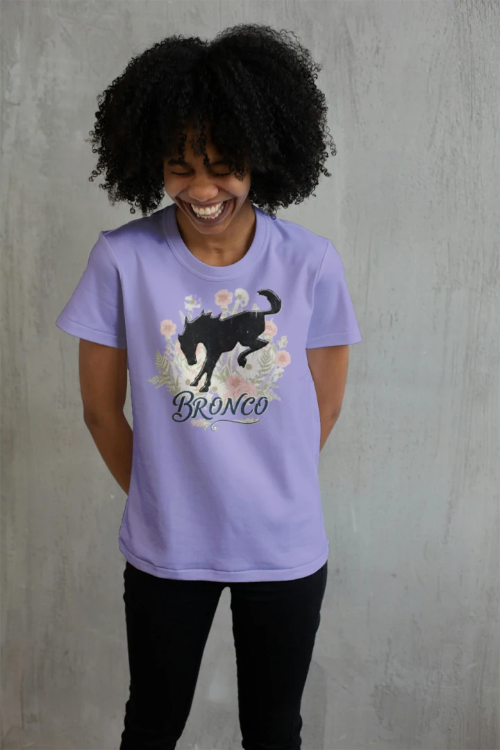 Bronco Floral T-Shirt – Bucking Horse Meets Wildflower | Rugged & Refined Graphic Tee T-Shirt