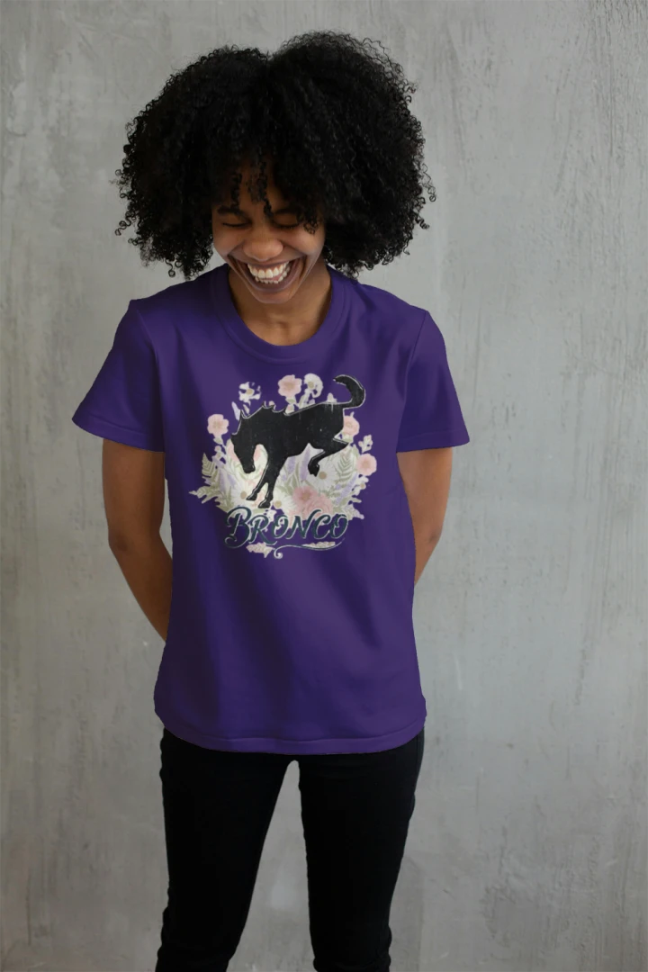 Bronco Floral T-Shirt – Bucking Horse Meets Wildflower | Rugged & Refined Graphic Tee T-Shirt