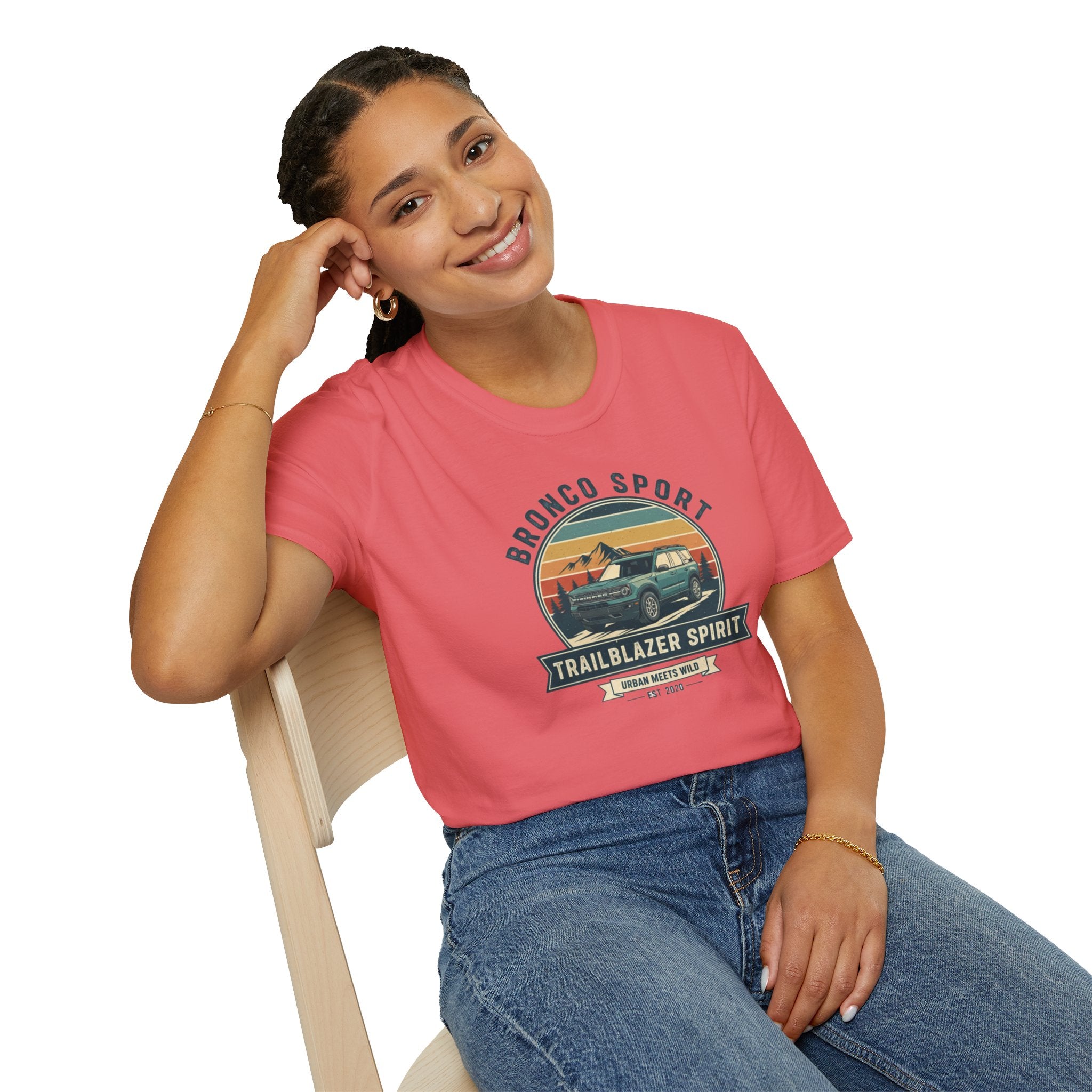 "Urban Meets Wild" Bronco Sport Women's T-Shirt | Trailblazer Spirit Softstyle Tee