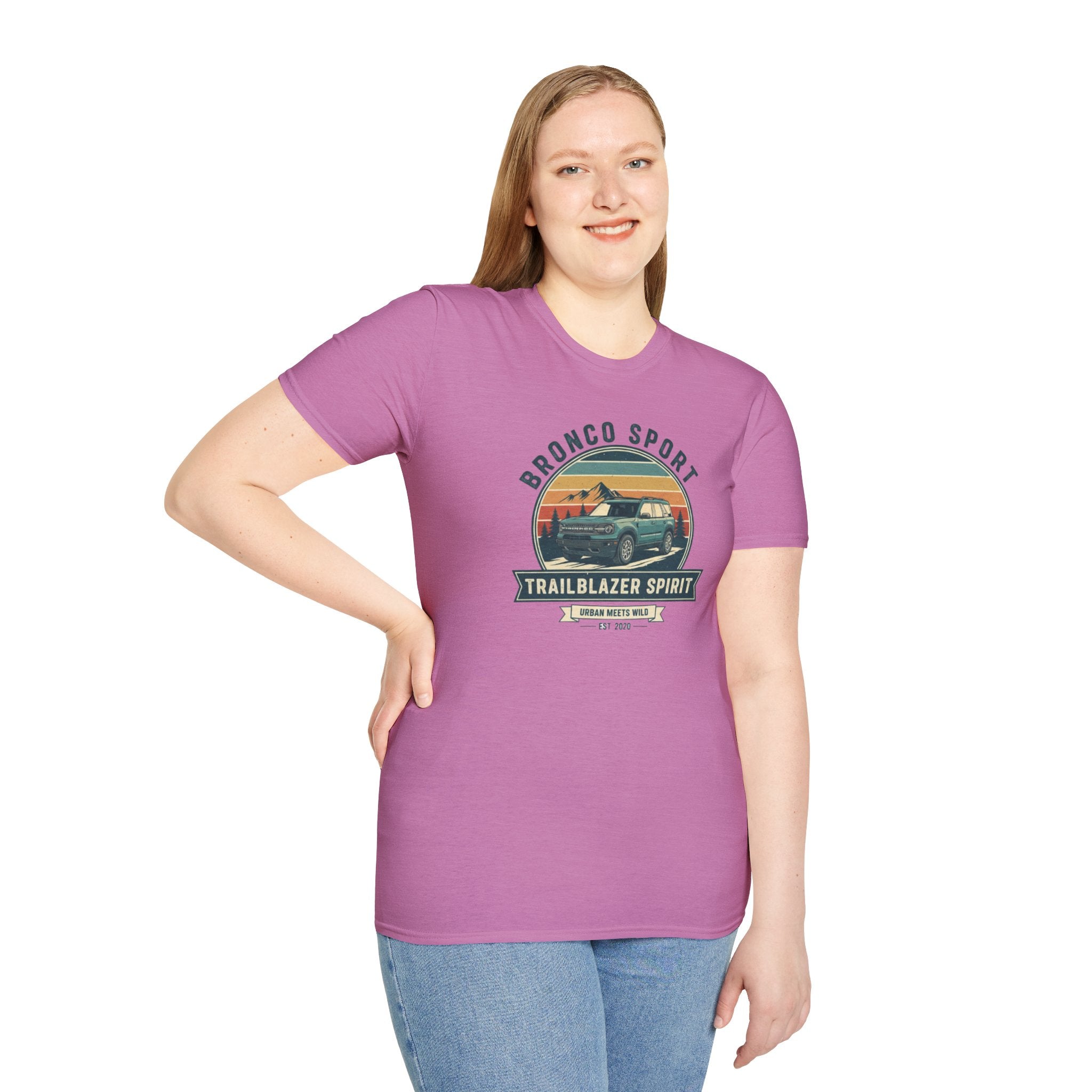 "Urban Meets Wild" Bronco Sport Women's T-Shirt | Trailblazer Spirit Softstyle Tee