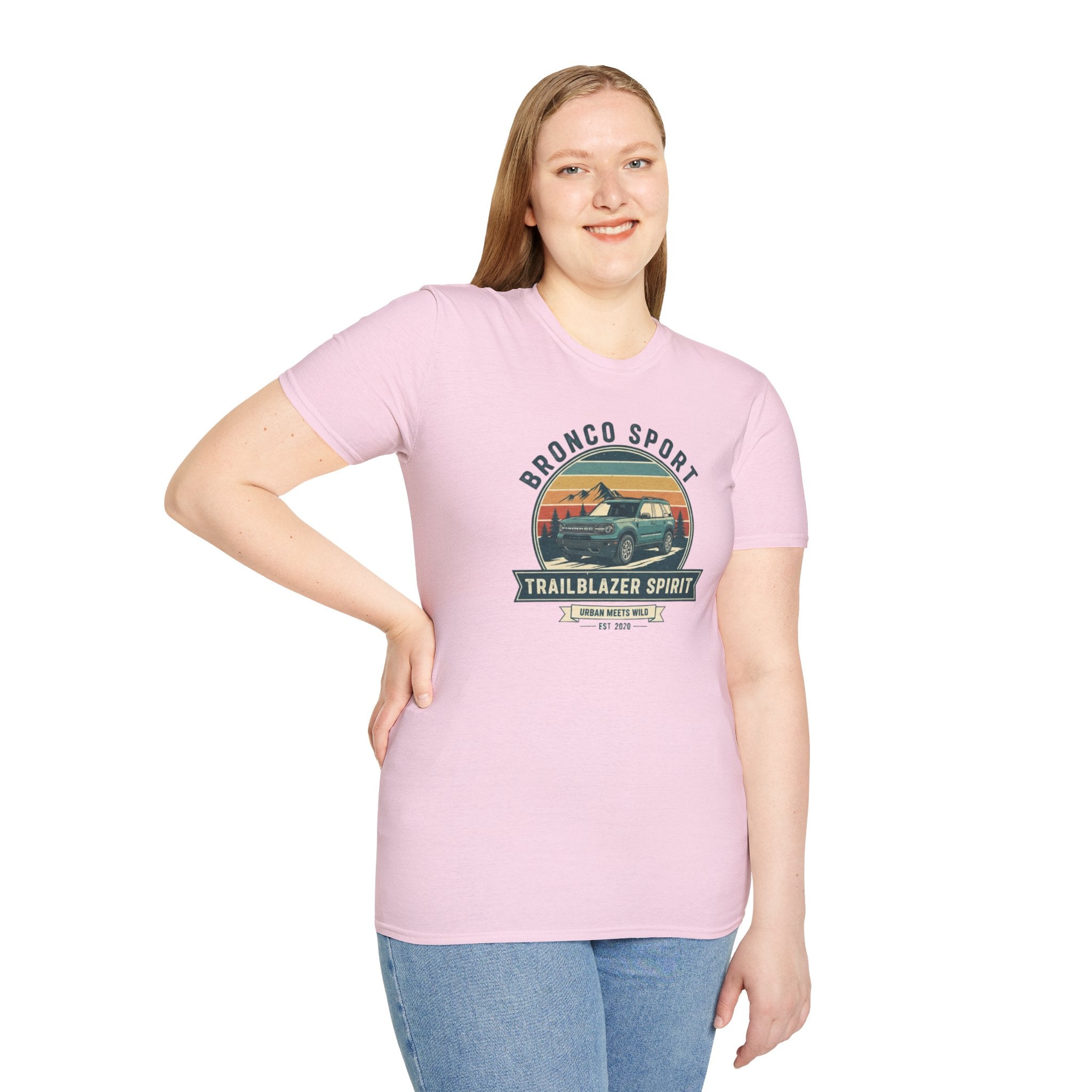 "Urban Meets Wild" Bronco Sport Women's T-Shirt | Trailblazer Spirit Softstyle Tee