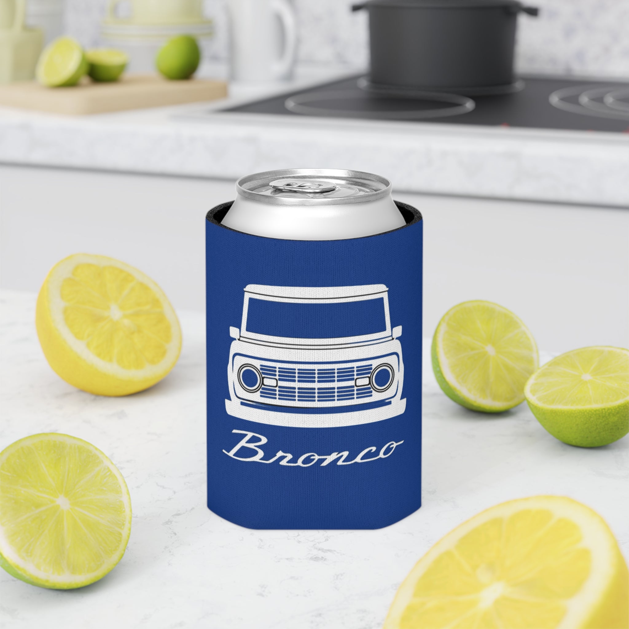 Bronco & Bigfoot Can Cooler — Peace, Trails & Ice-Cold Drinks