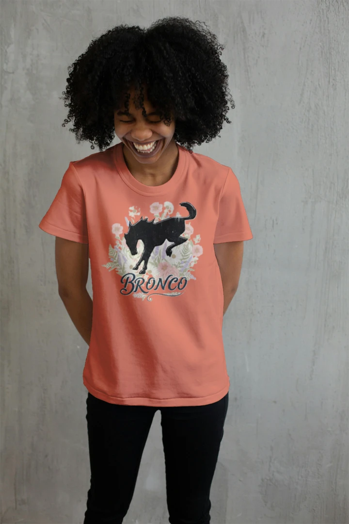 Bronco Floral T-Shirt – Bucking Horse Meets Wildflower | Rugged & Refined Graphic Tee T-Shirt