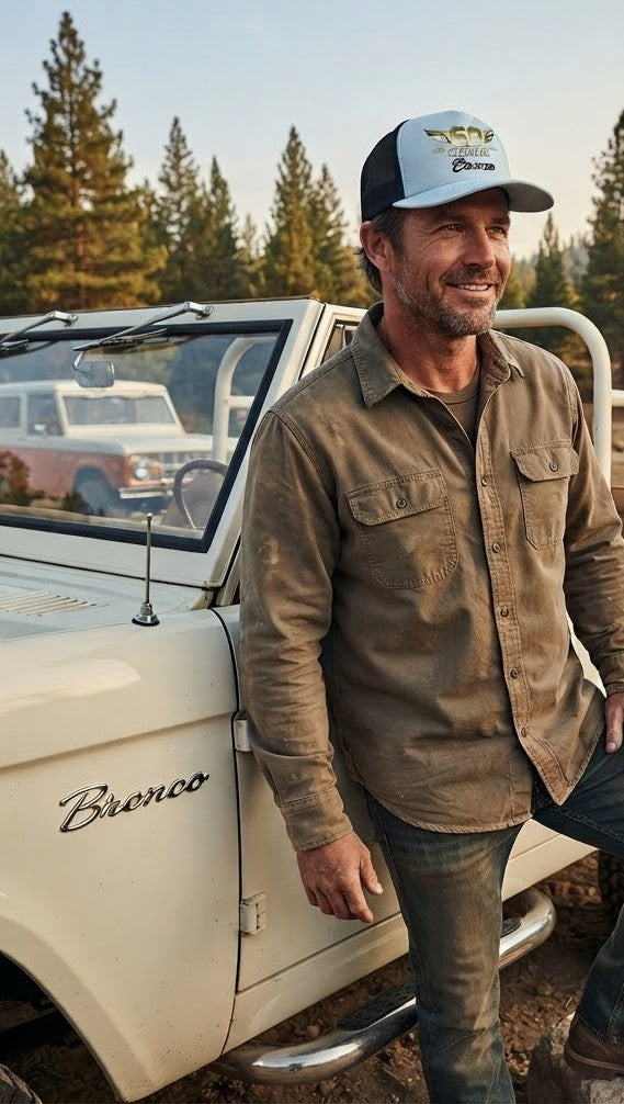 Ford Bronco 60 Years Trucker Hat | 1966–2026 Bronco Anniversary Cap | Vintage Off-Road Snapback