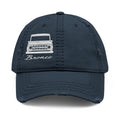 Classic '66 Bronco Silhouette Distressed Dad Hat – Vintage Embroidered Trail Icon Dark Navy One size Hats