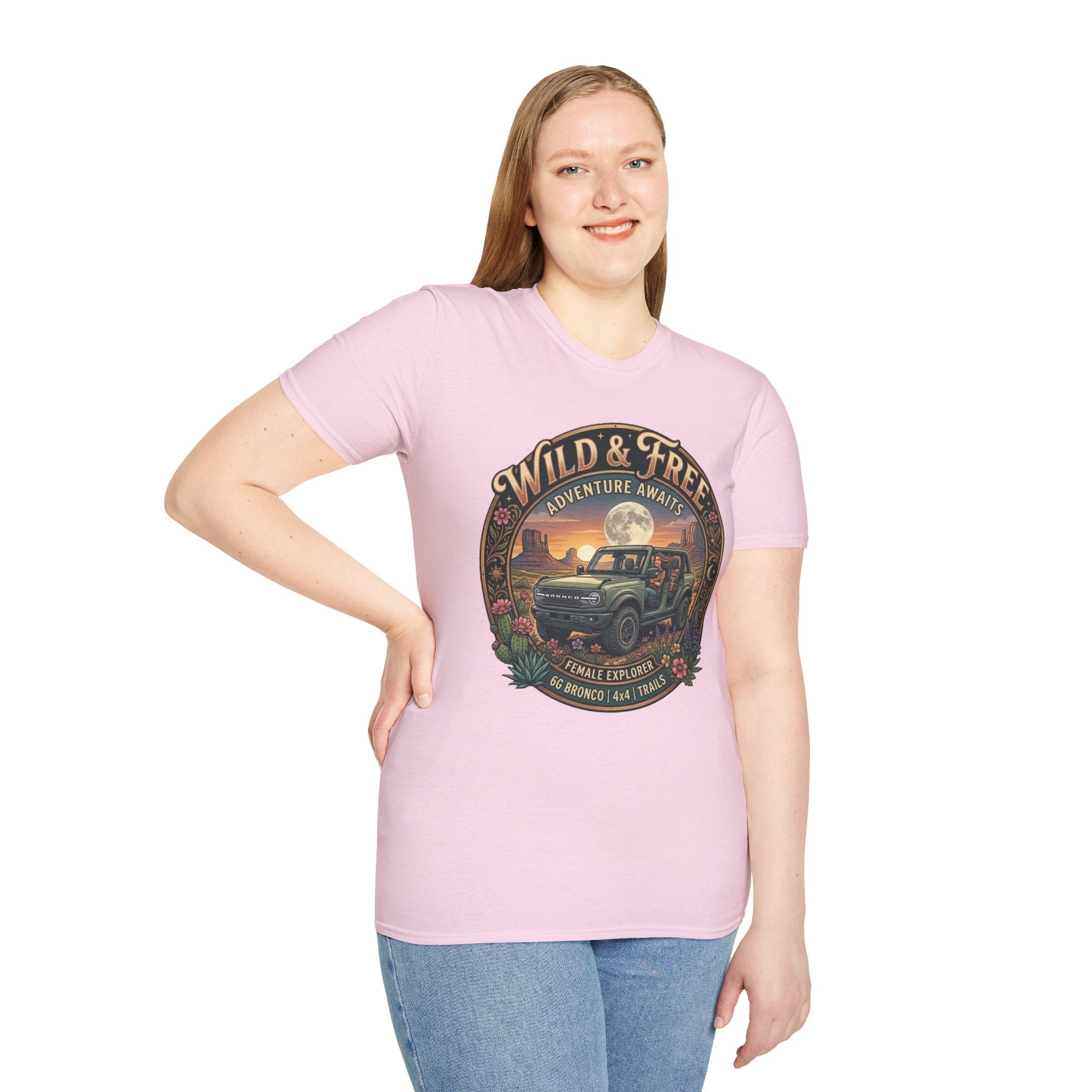 Wild & Free Bronco Tee – Female Explorer 6G Off-Road Adventure Shirt