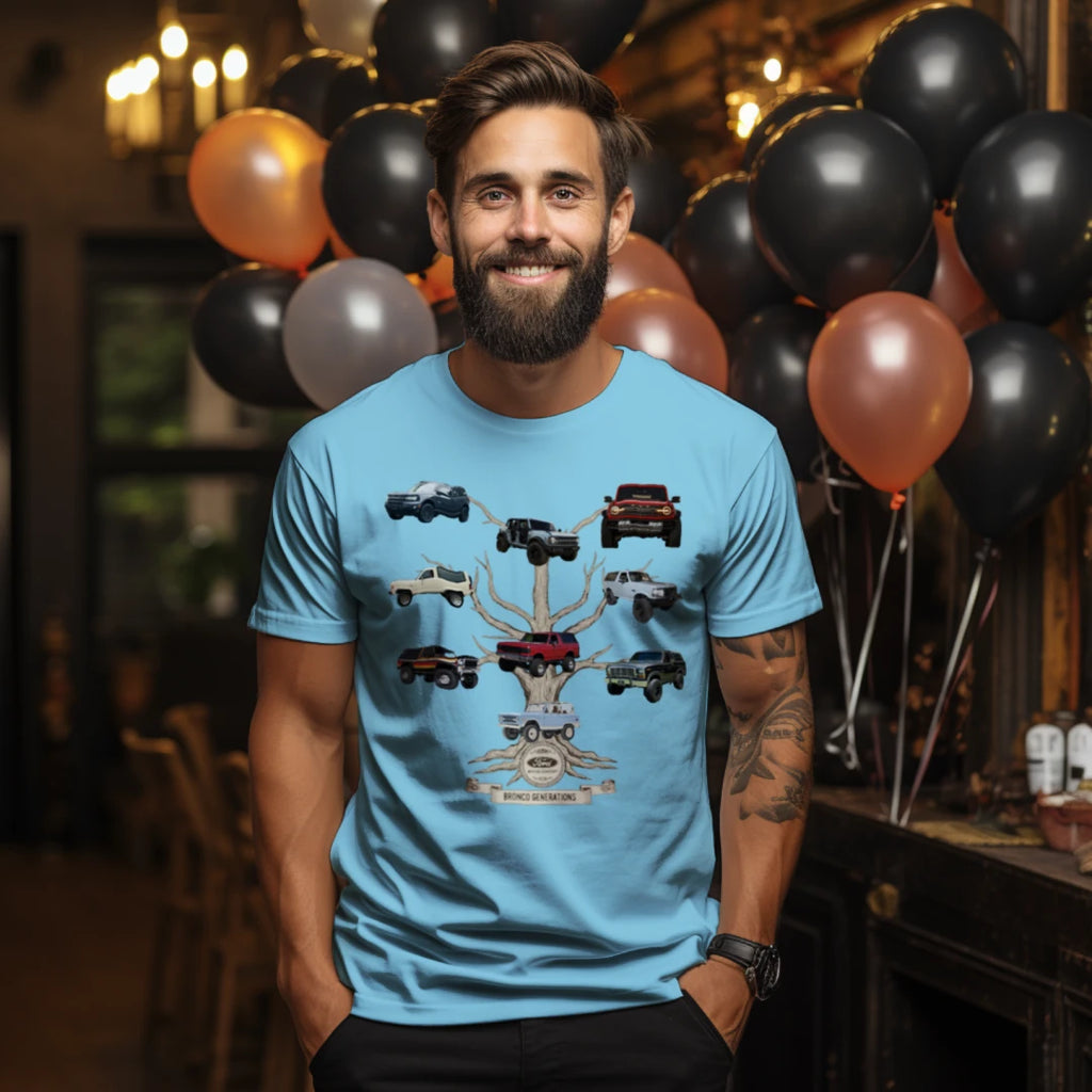 Bronco Family Tree Tee — Six Generations of Grit, Gas & Glory (V2) T-Shirt