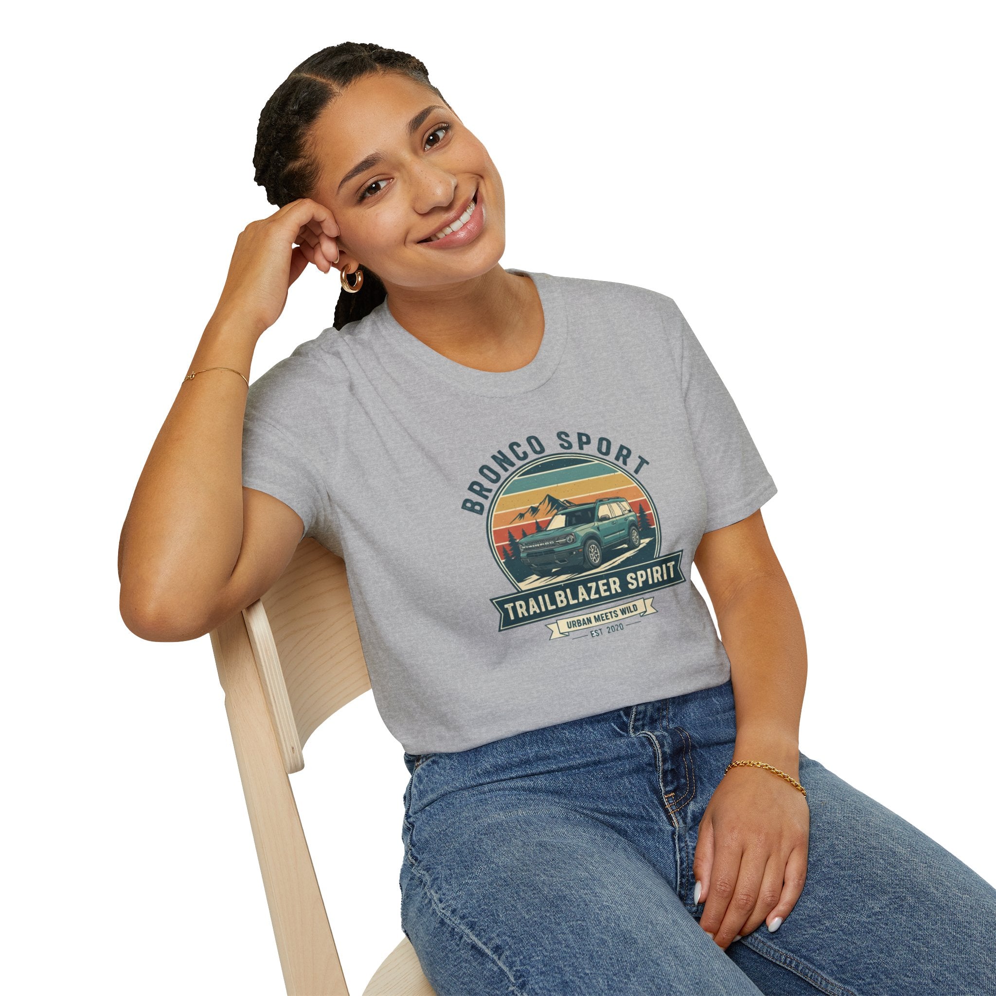 "Urban Meets Wild" Bronco Sport Women's T-Shirt | Trailblazer Spirit Softstyle Tee