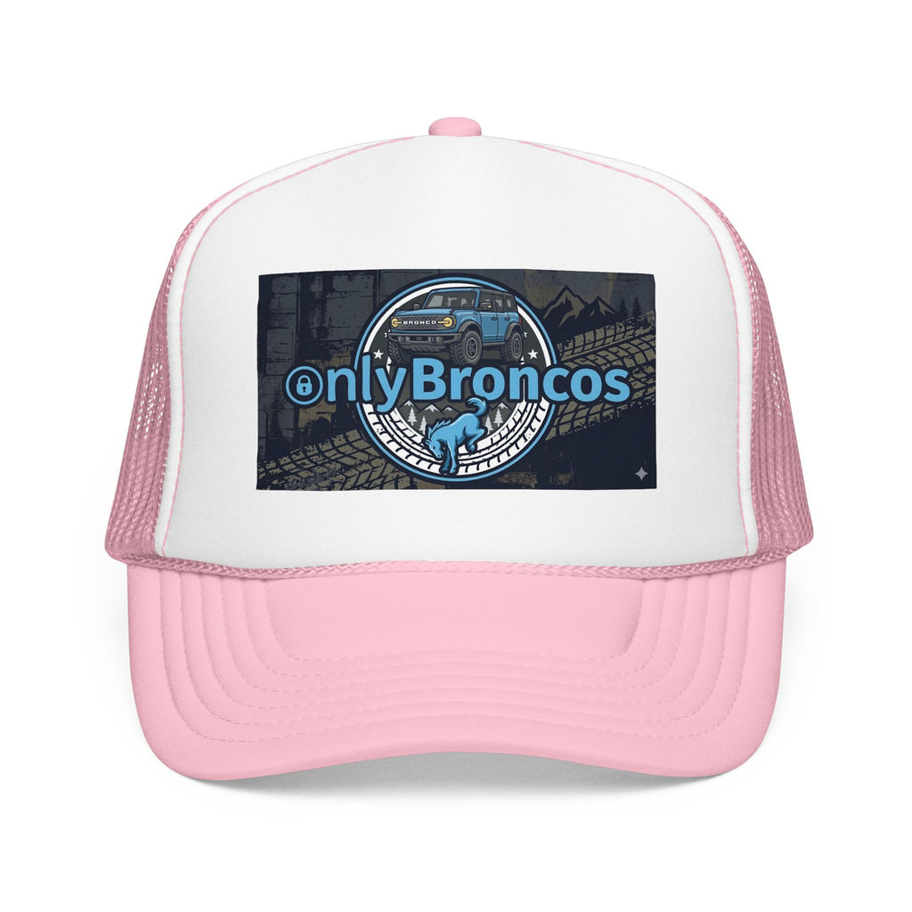 Only Broncos Foam Trucker Hat – 6G Bronco & Bucking Bronco Logo Retro Off-Road Cap