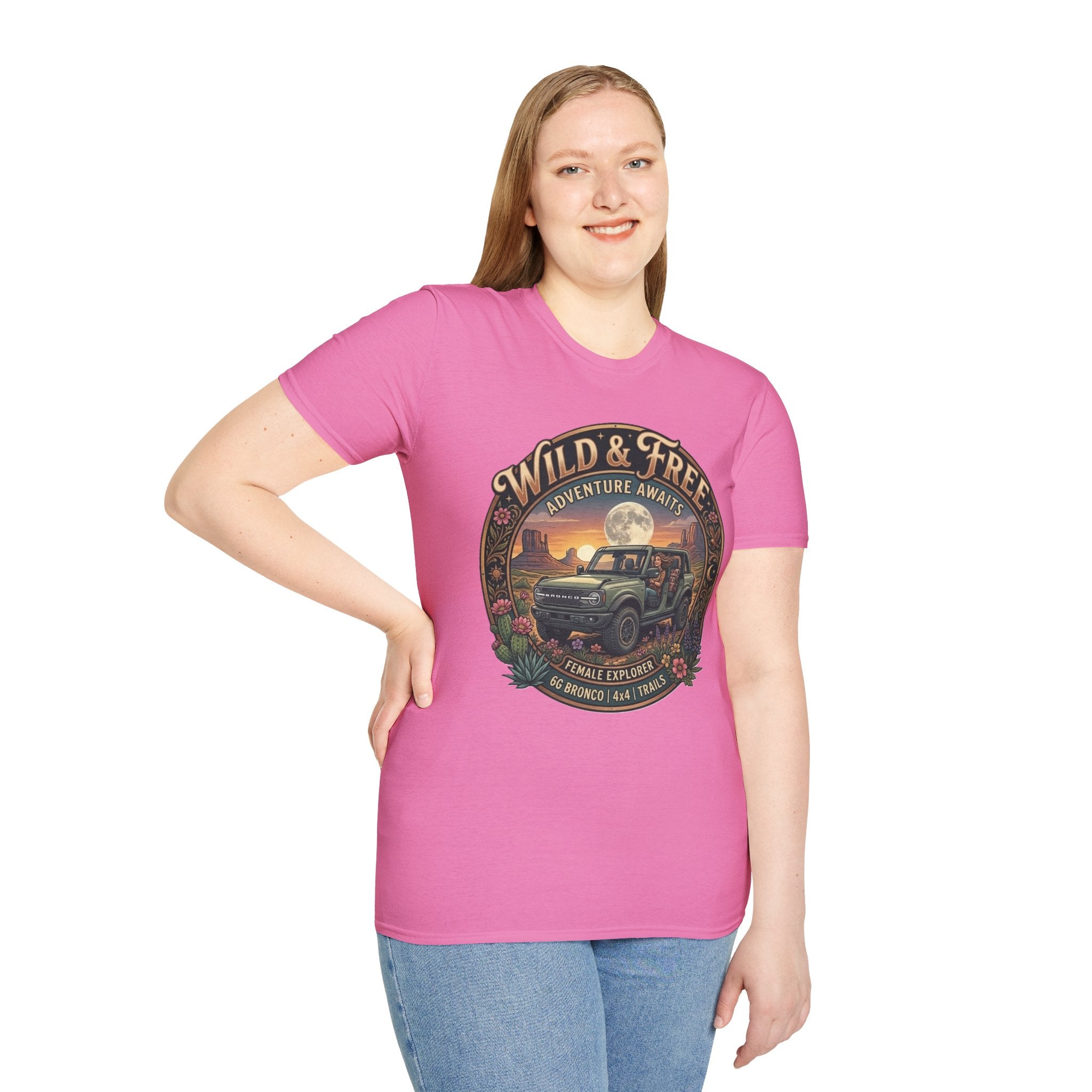 Wild & Free Bronco Tee – Female Explorer 6G Off-Road Adventure Shirt