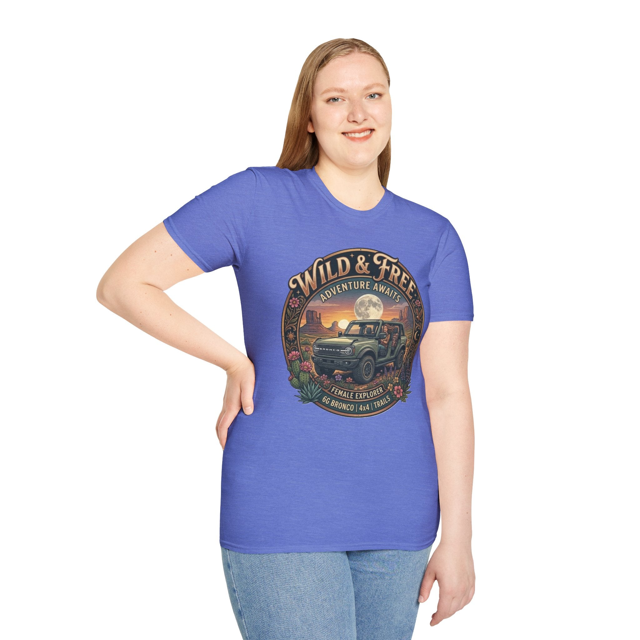 Wild & Free Bronco Tee – Female Explorer 6G Off-Road Adventure Shirt