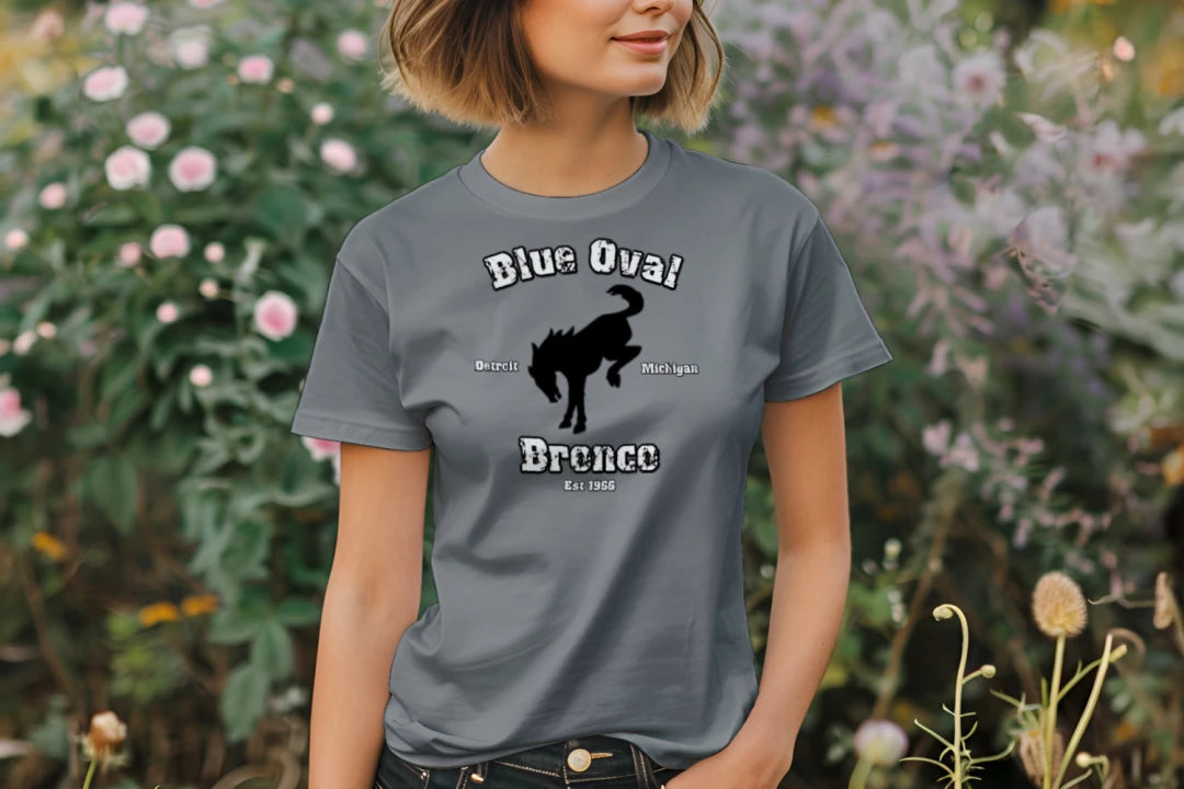 “Blue Oval Legacy” Bronco Performance Tee – Est. 1966 Detroit Edition wicking tee
