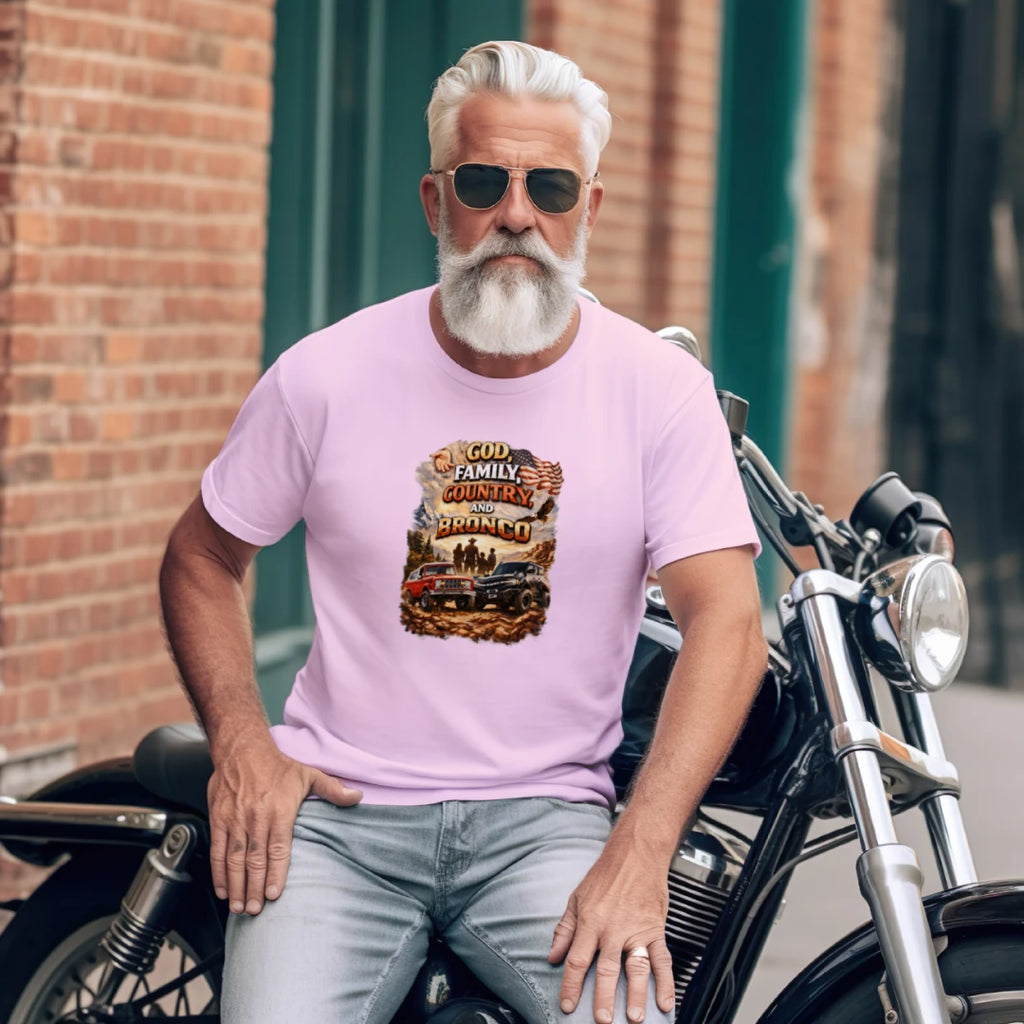 God, Family, Country & Ford Bronco Tee – Bronco Heritage & Adventure Lifestyle Shirt T-Shirt