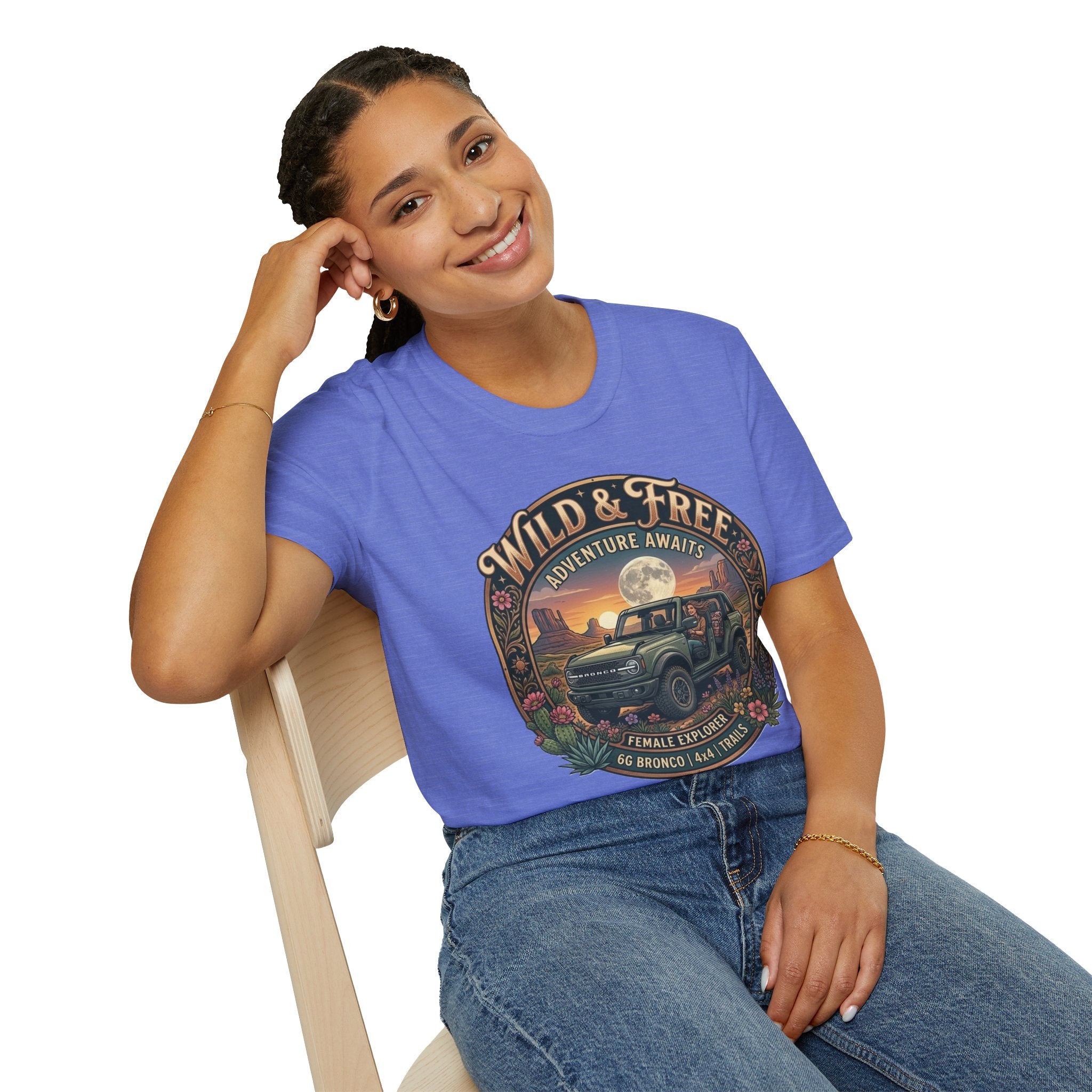 Wild & Free Bronco Tee – Female Explorer 6G Off-Road Adventure Shirt