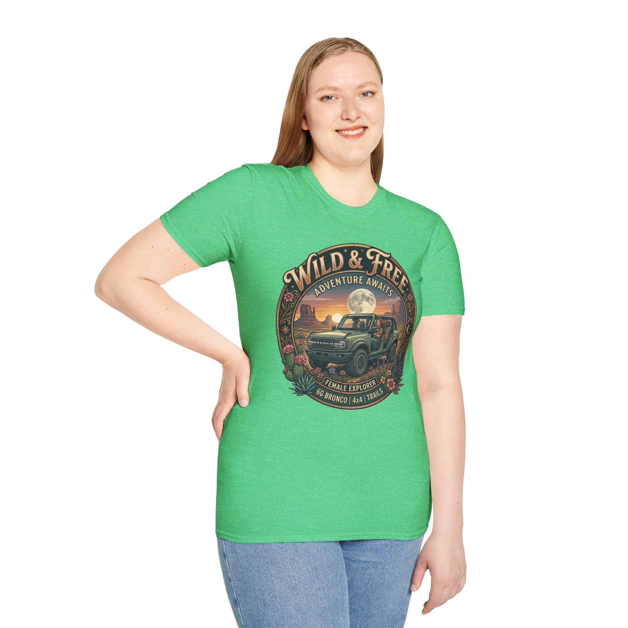 Wild & Free Bronco Tee – Female Explorer 6G Off-Road Adventure Shirt