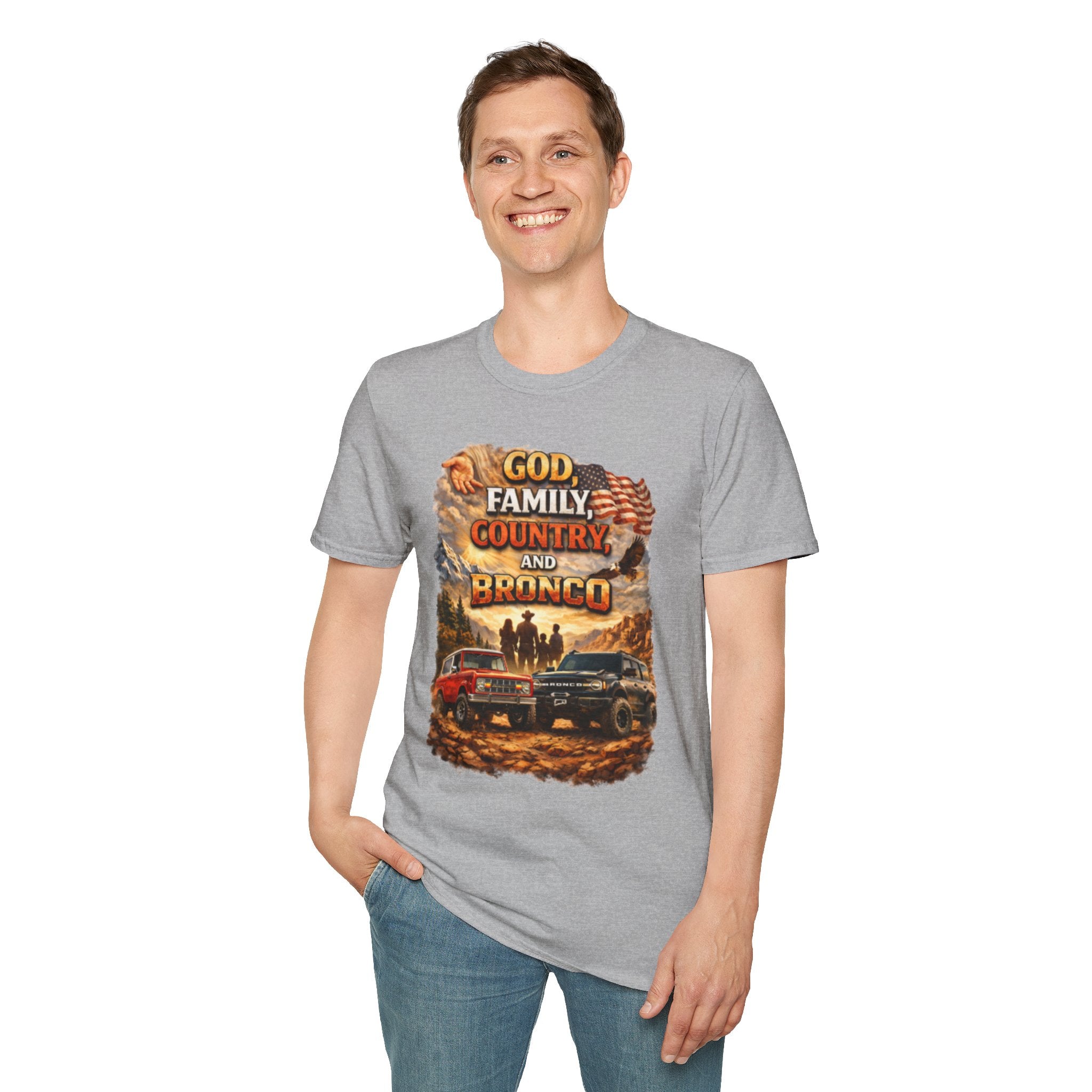 God, Family, Country & Ford Bronco Tee – Bronco Heritage & Adventure Lifestyle Shirt