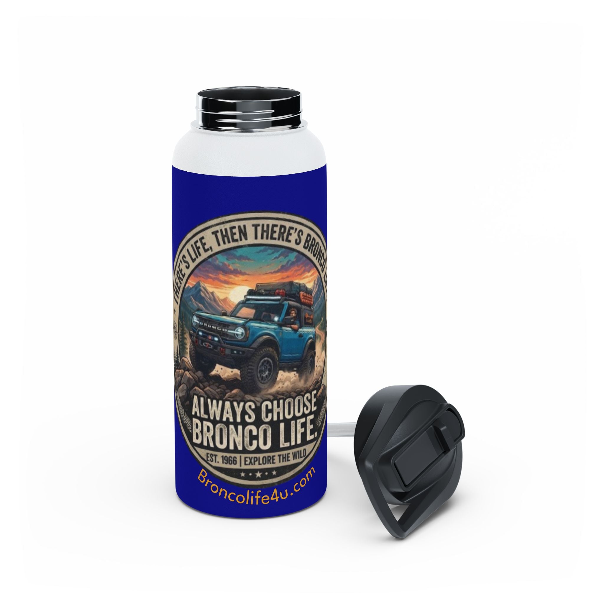 Always Choose Bronco Life Stainless Steel Water Bottle | Adventure & Off-Road Edition - - Tumbler - 9655410119269220966_2048