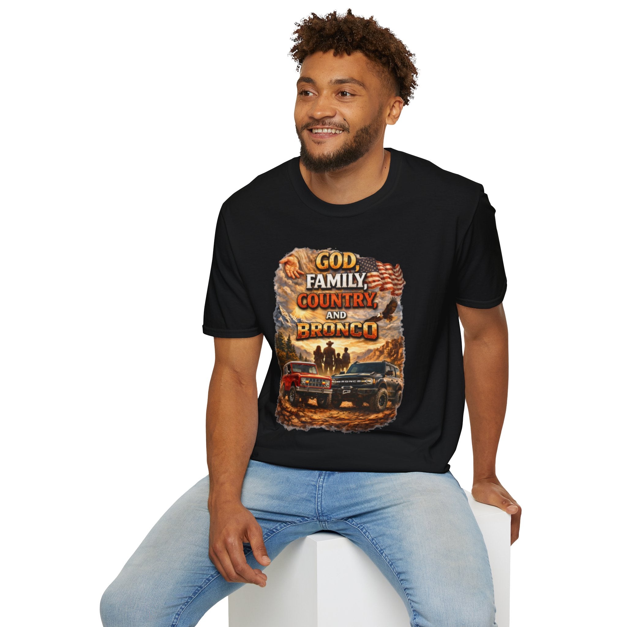God, Family, Country & Ford Bronco Tee – Bronco Heritage & Adventure Lifestyle Shirt