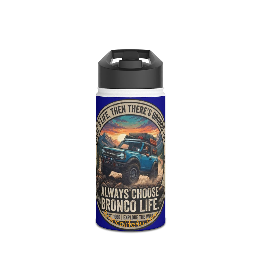Always Choose Bronco Life Stainless Steel Water Bottle | Adventure & Off-Road Edition - 12oz White - Tumbler - Always_Choose_Bronco_Life_Stainless_Steel_Water_Bottl