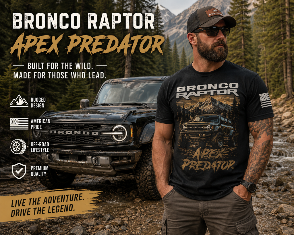 Bronco Raptor Apex Predator Tee | Off-Road Adventure Graphic T-Shirt