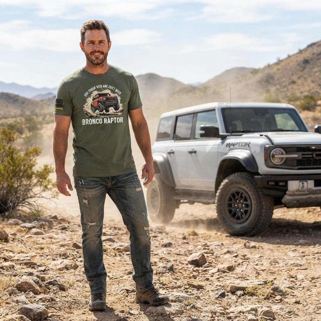 Bronco Raptor Desert Dust Graphic T-Shirt