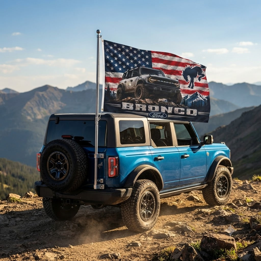 Built for the Wild Double-Sided Flag | Adventure-Ready Off-Road Decor