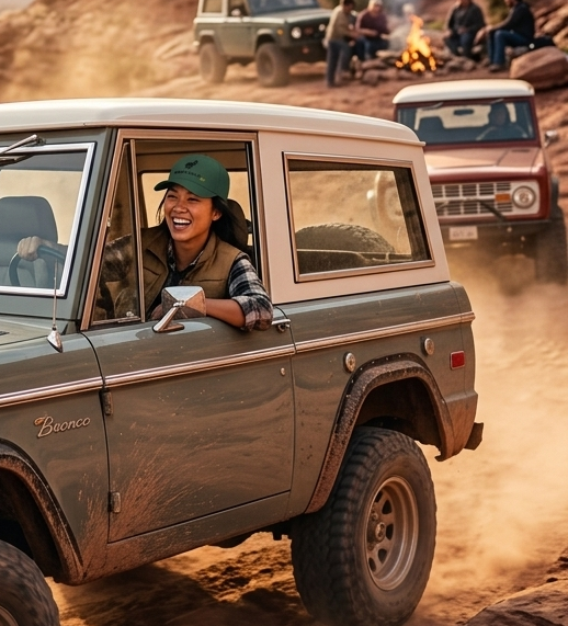 Bronco Life Cap — “Rough Terrain, No Retreat” Bucking Bronco Edition