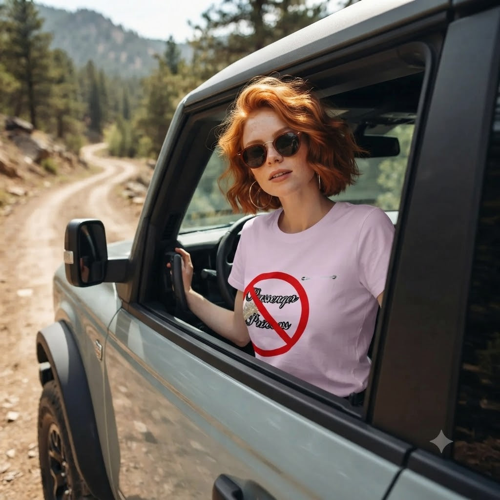 “I Drive My Own Rig” Women’s Tee — Anti-Passenger Princess Bronco Edition