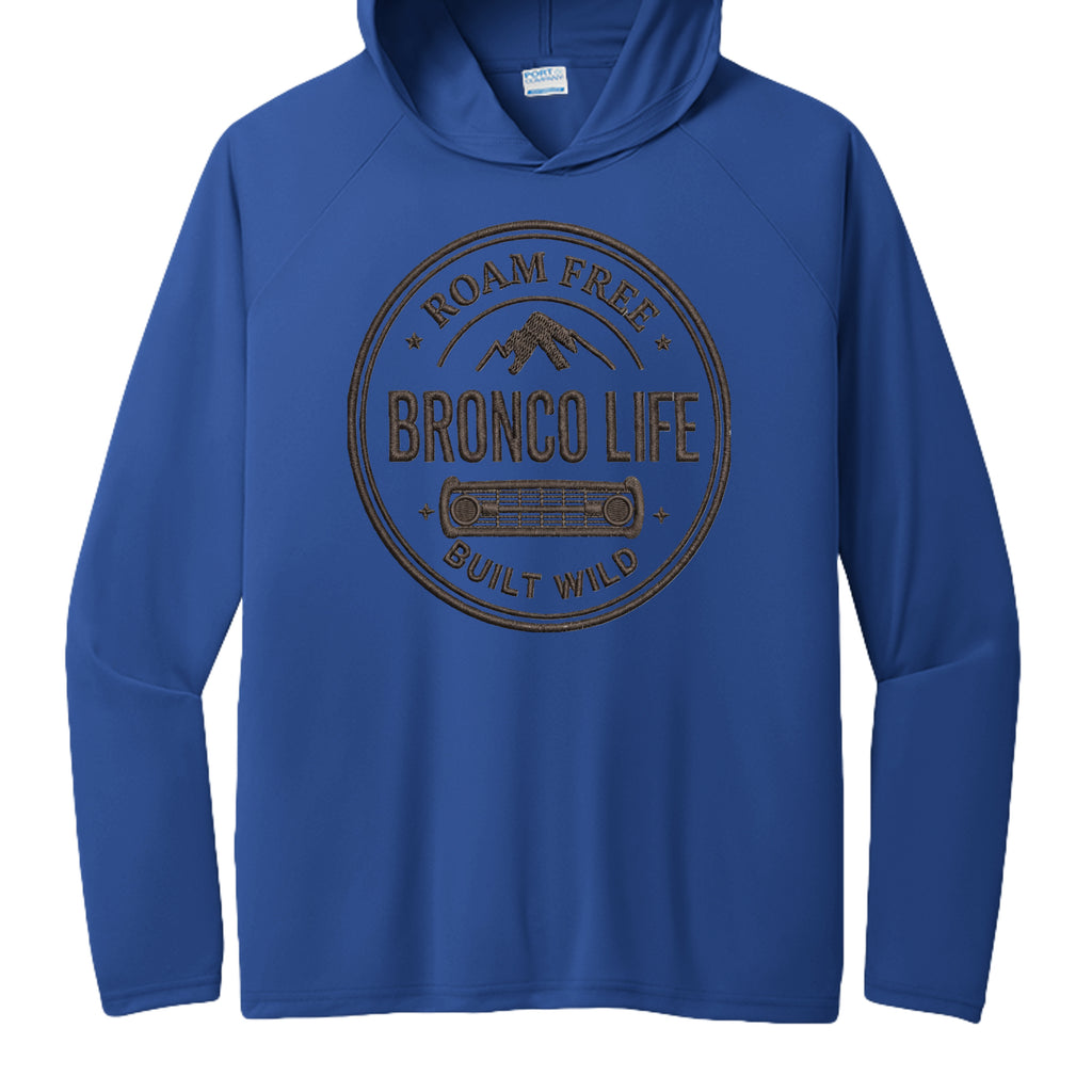 "Bronco Life" Built Wild Premium Pullover – 1966 Heritage Edition - True Royal - Hoodie - Roam_free_hoodie_True_Royal_front