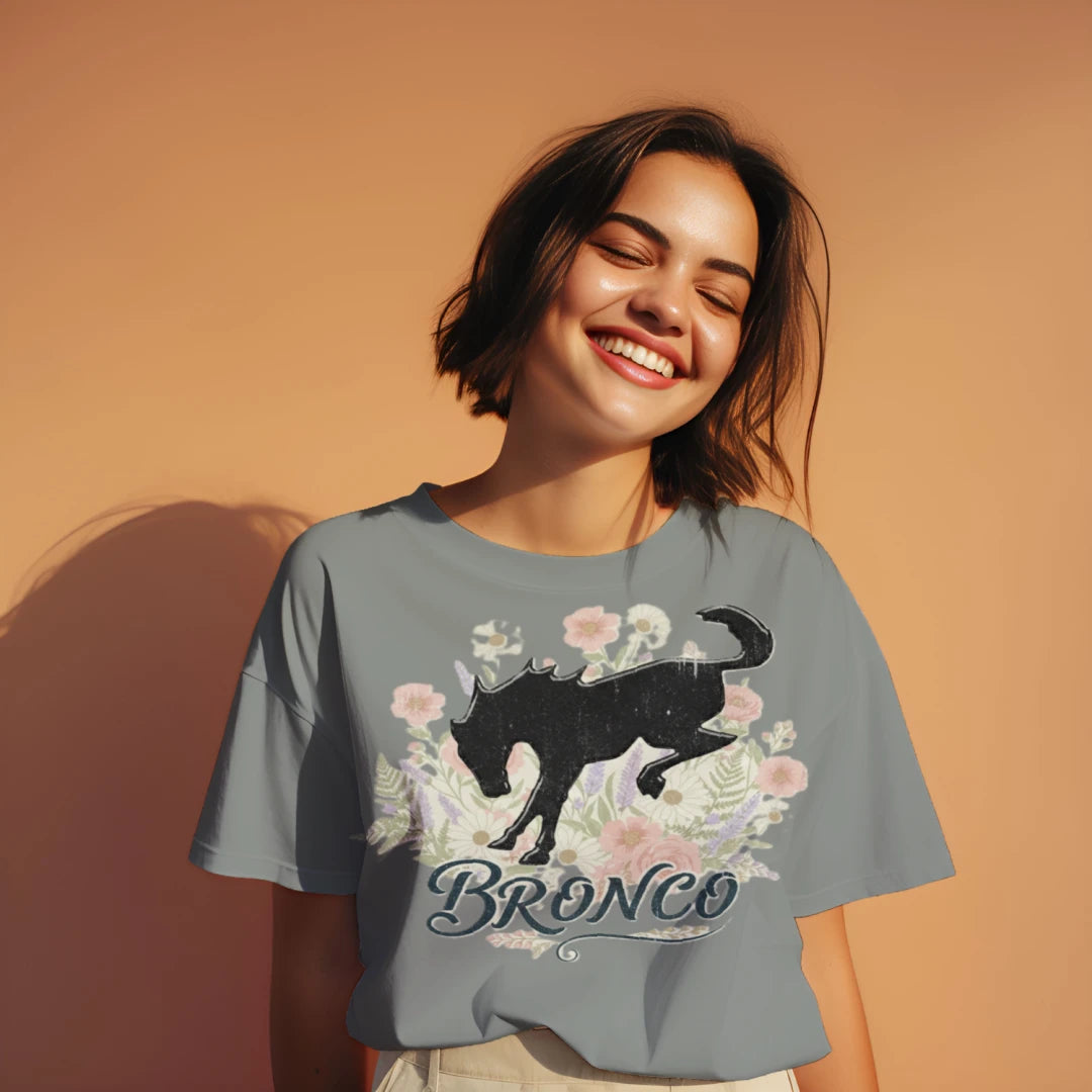 Women’s Wildflower Bronco Crop Tee | Bucking Heritage Edition (Free Spirit Series) T-Shirt