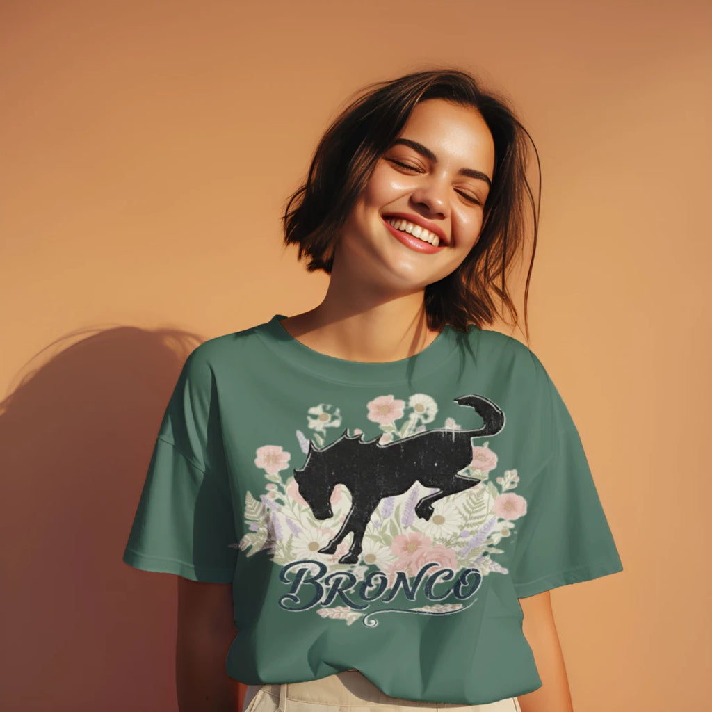 Women’s Wildflower Bronco Crop Tee | Bucking Heritage Edition (Free Spirit Series) T-Shirt