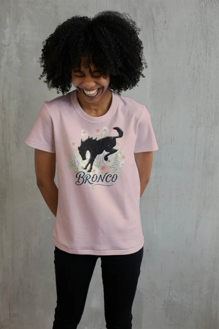 Bronco Floral T-Shirt – Bucking Horse Meets Wildflower | Rugged & Refined Graphic Tee T-Shirt