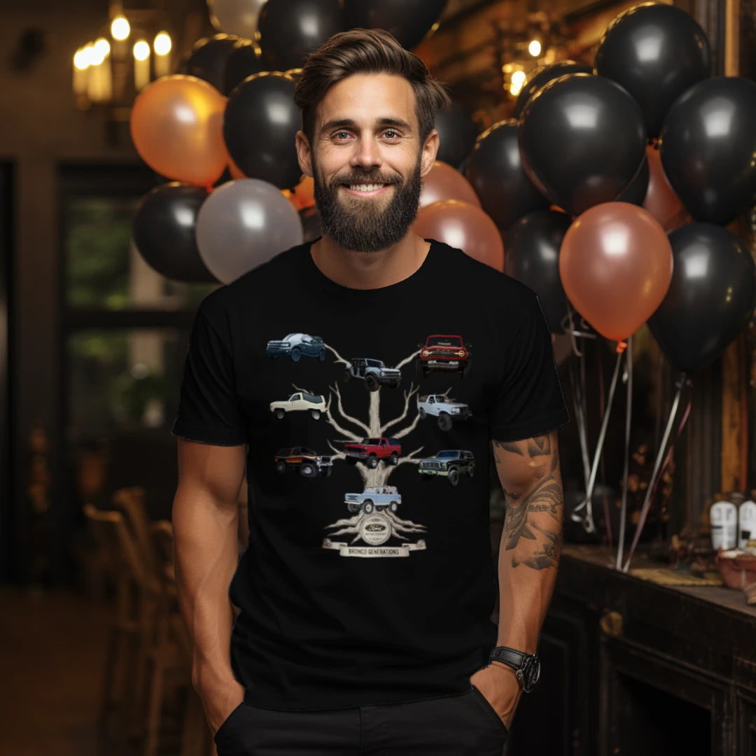 Bronco Family Tree Tee — Six Generations of Grit, Gas & Glory (V2) T-Shirt