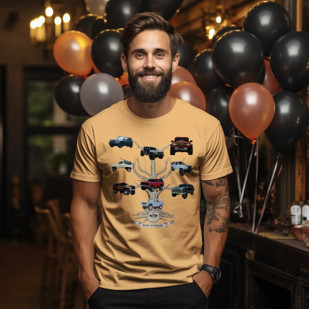 Bronco Family Tree Tee — Six Generations of Grit, Gas & Glory (V2) T-Shirt