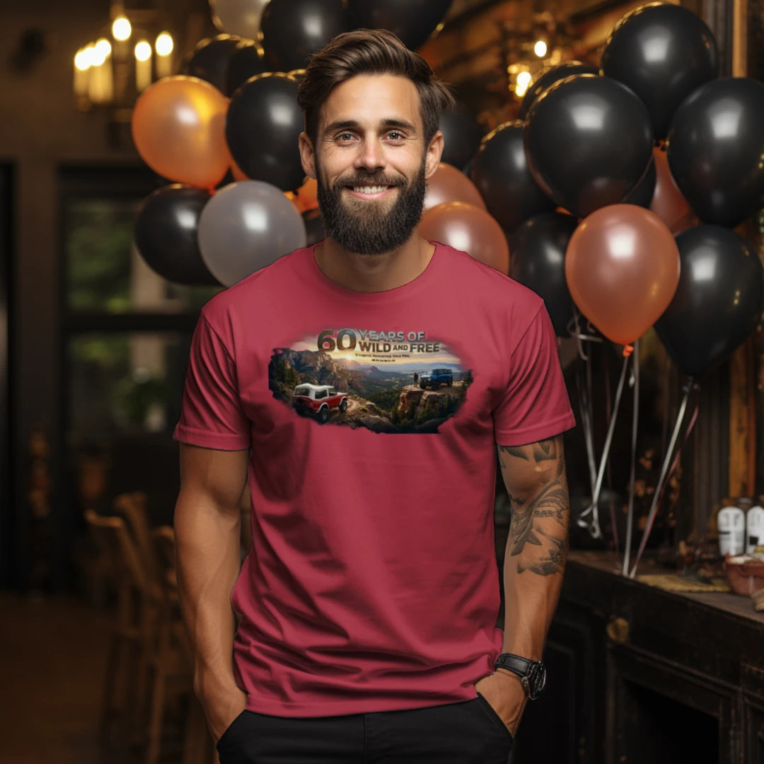 Bronco 60th Anniversary “Wild & Free” Tee — OG + 6G Mountain Tribute