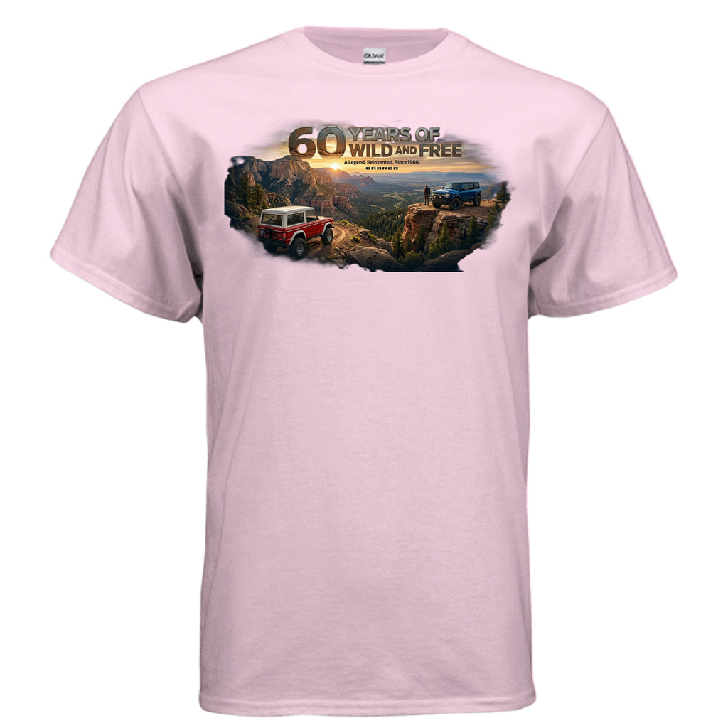 Bronco 60th Anniversary “Wild & Free” Tee — OG + 6G Mountain Tribute