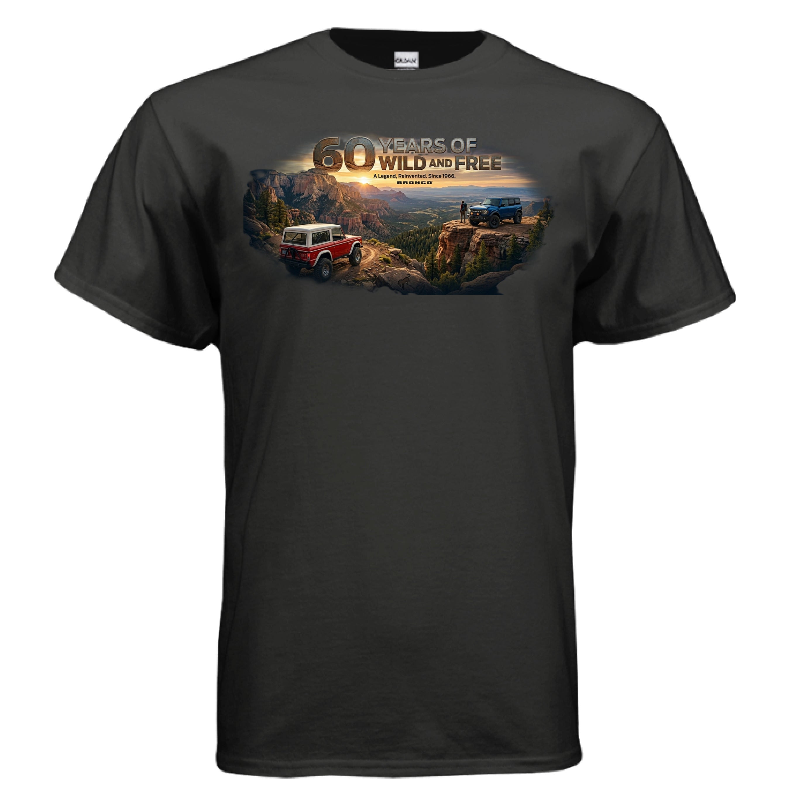 Bronco 60th Anniversary “Wild & Free” Tee — OG + 6G Mountain Tribute