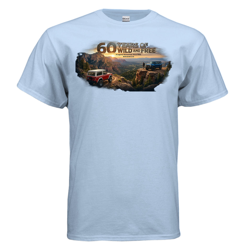 Bronco 60th Anniversary “Wild & Free” Tee — OG + 6G Mountain Tribute