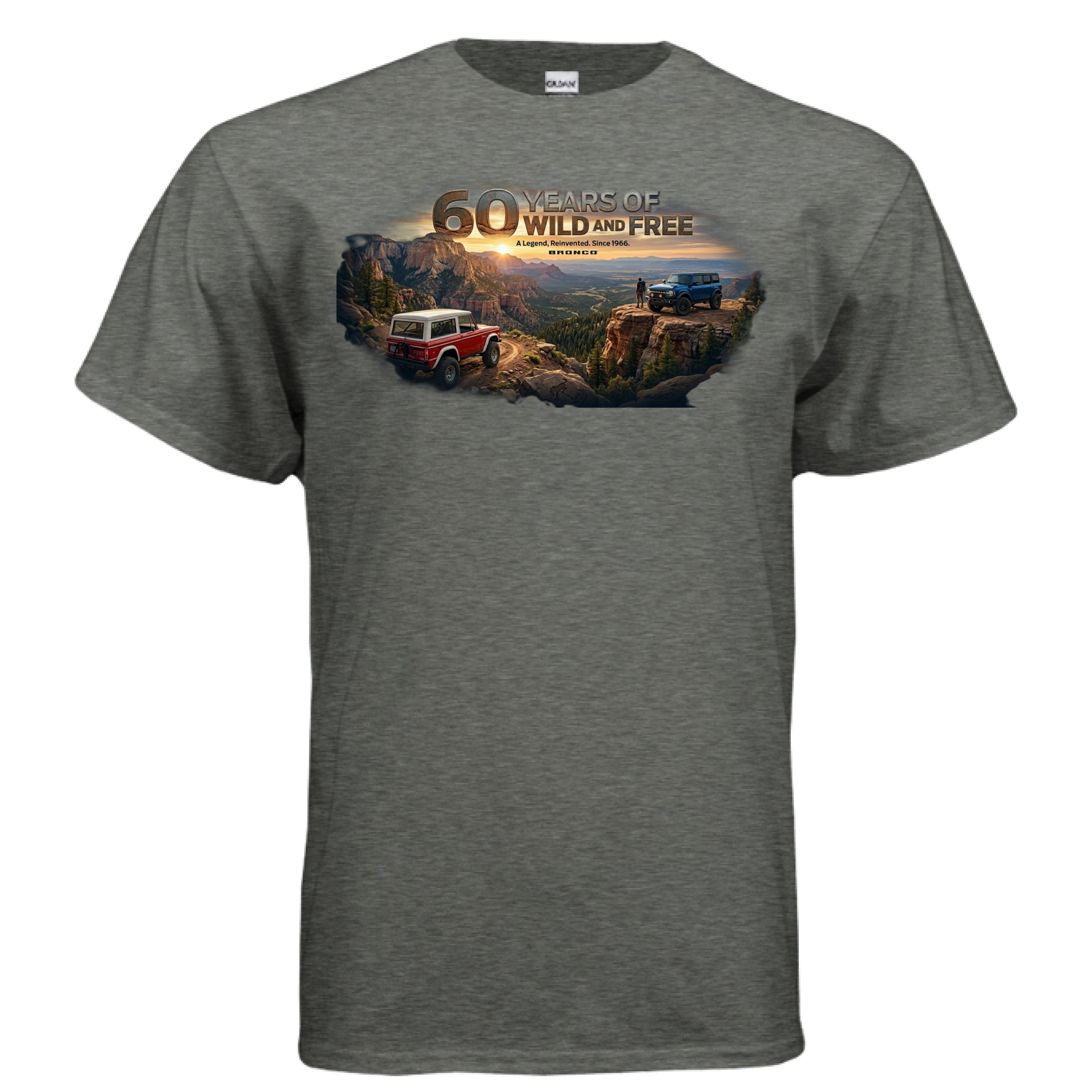 Bronco 60th Anniversary “Wild & Free” Tee — OG + 6G Mountain Tribute