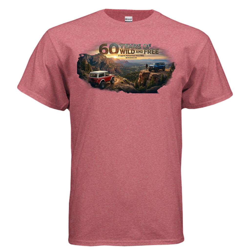 Bronco 60th Anniversary “Wild & Free” Tee — OG + 6G Mountain Tribute